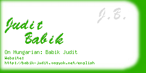 judit babik business card